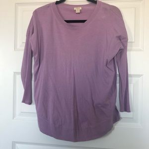 J.Crew Side Slit Sweater in Lilac